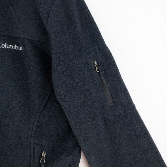 Columbia Fleece Jacket Womens XL Black Full Zip With Pockets - Picture 9 of 13